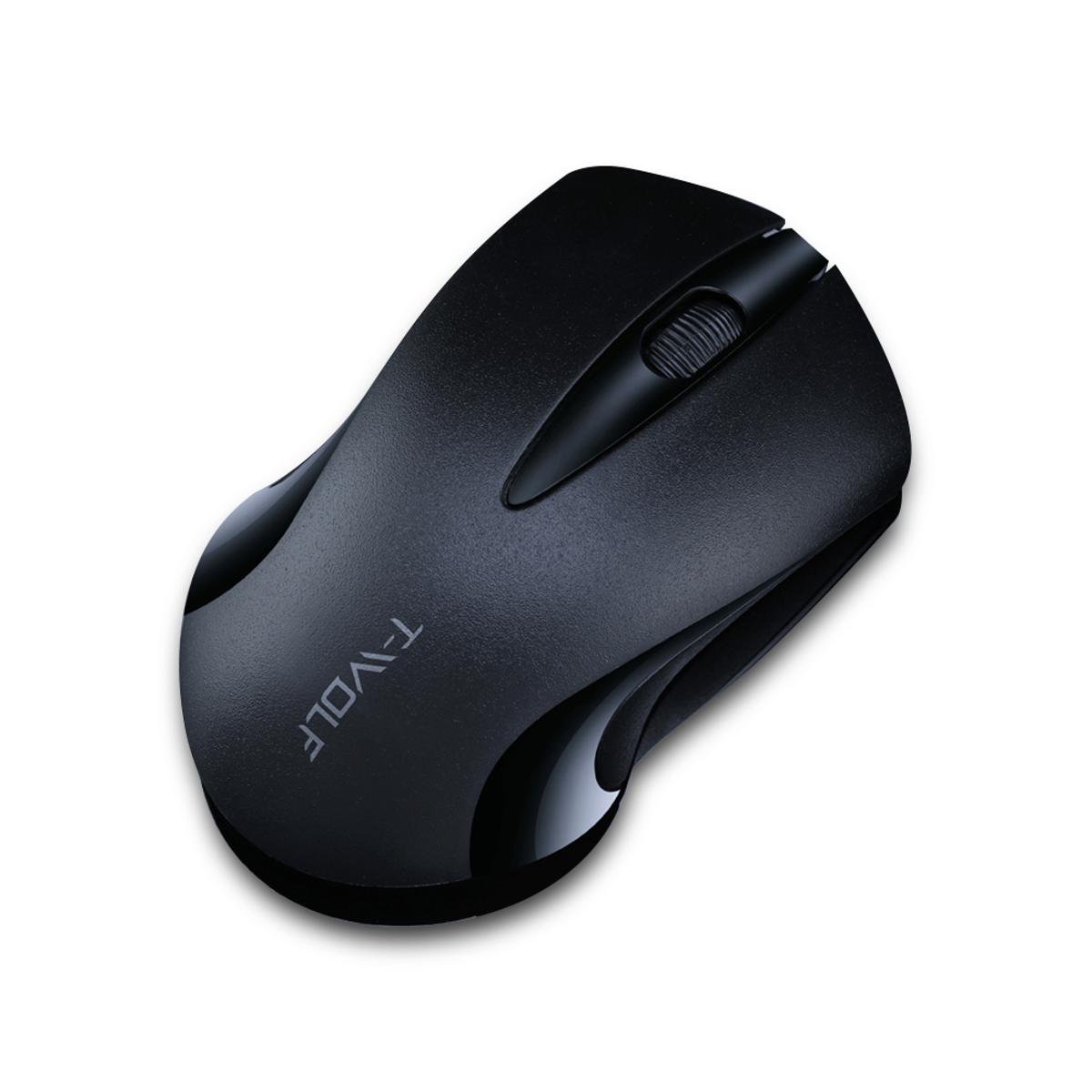 HXSJ T-Wolf Q2 2.4G  Optical Office Mouse 3 Button 1200 Dpi Ergonomic Gaming Mouse For Pc/Lapt-op White