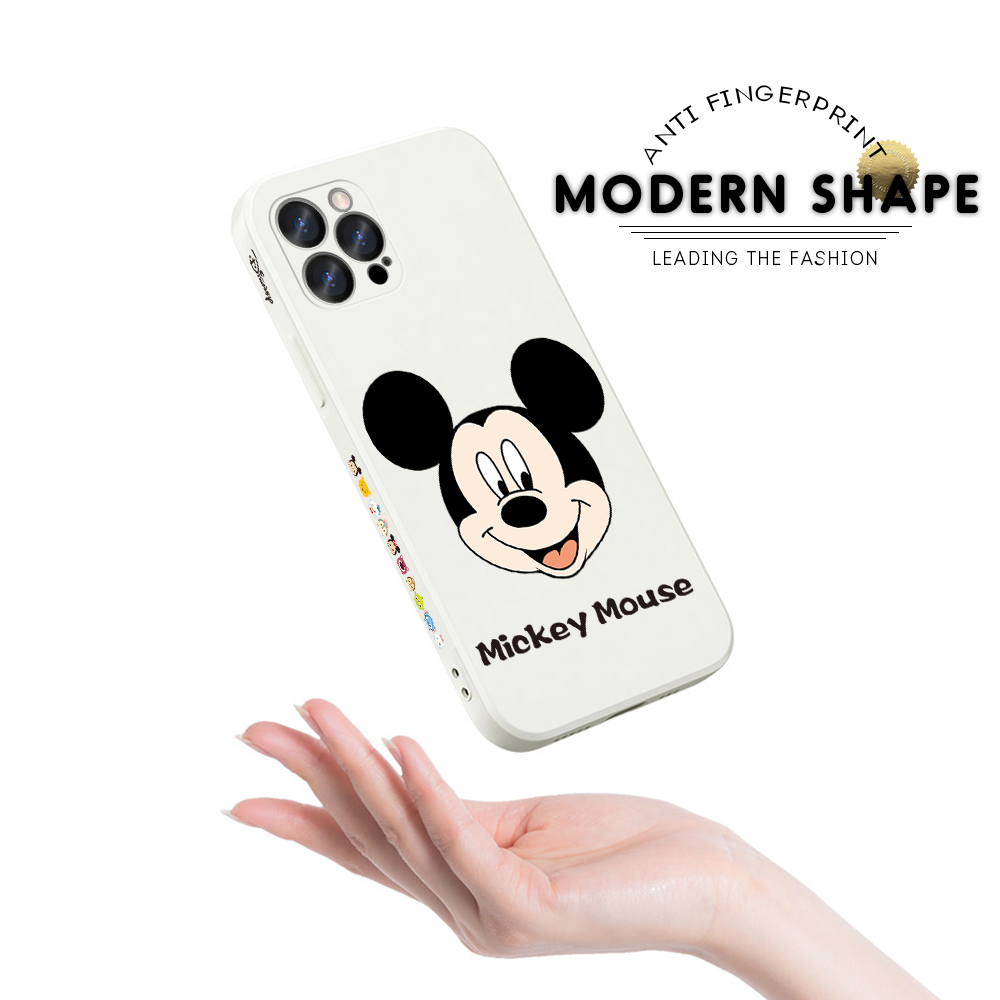 FHKL for iPhone 7 Plus / 8 Plus Back Cover Mickey Mouse Head Hortrait Side design Soft Case Multicolor Liquid Silicone Phone Cases. 