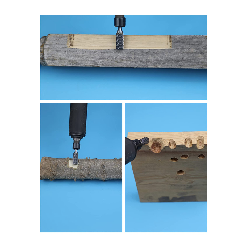 1 Set 1/4 Inch Shank 8Pcs Die Grinder Bits Rotary File Rasp for Metal Wood Weld Concrete Stone Grinding. 
