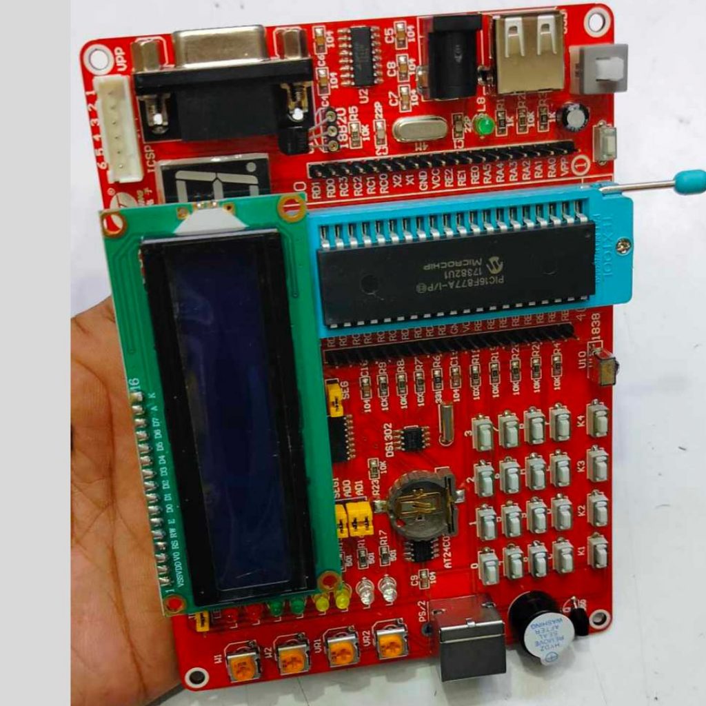 PIC16F877A Development Learning Board PIC USB Programmable MCU Controller System Core Board Module HJ-5G Experimental Platform PIC16F877A Programmable Learning Board. 