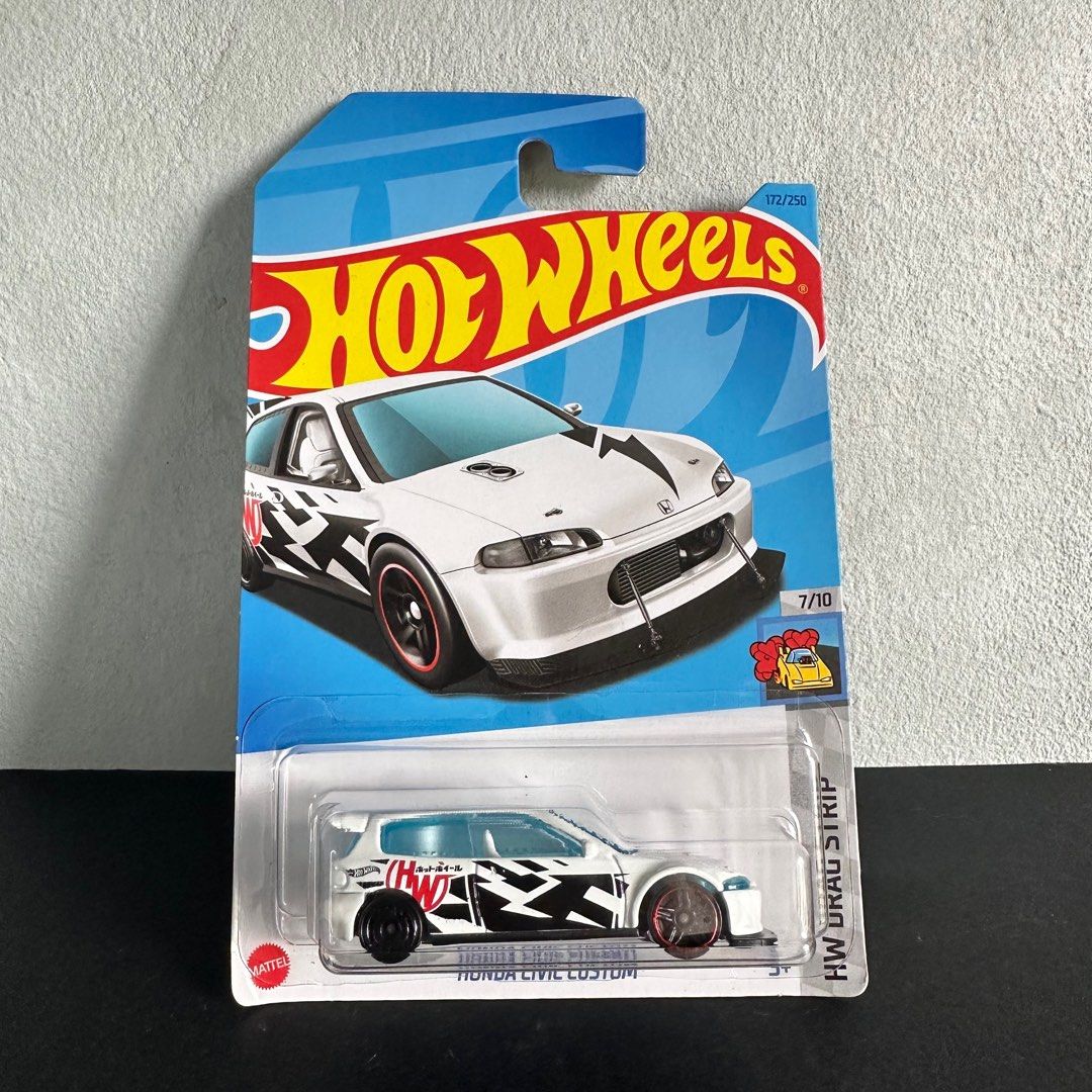 Hot Wheels 2023 Release (Mainline) Honda Civic Custom - White, Scale - 1:64