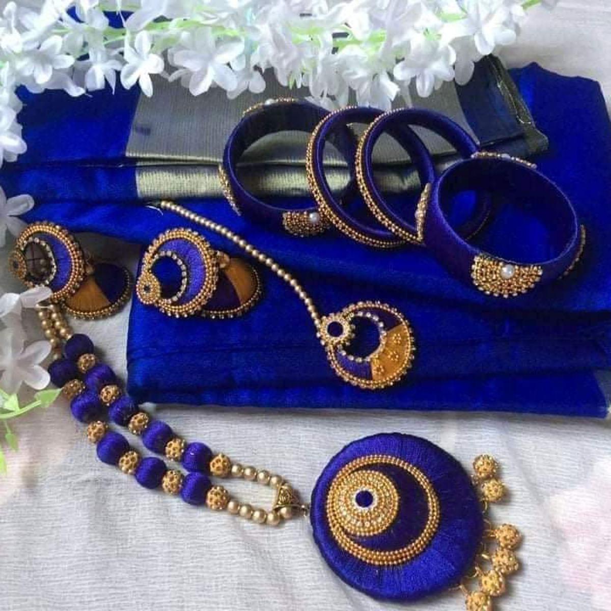 Combo Set-Sharee, Jewellery & Gazra