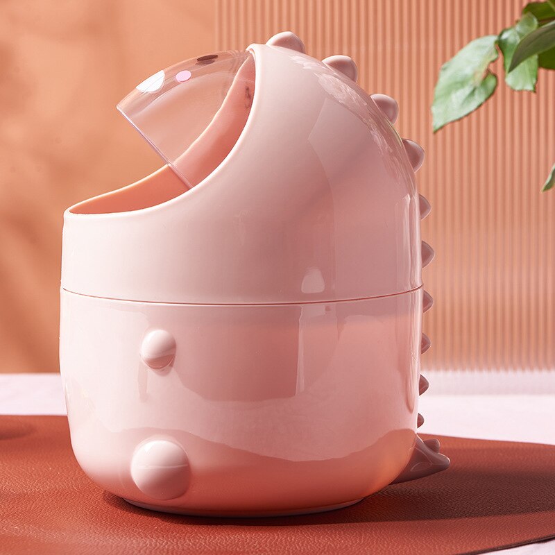 Little Dinosaur Trash Bin Trash Can Desktop Garbage Can Mini Flip Cover Storage Tube Home Office Creative Trash Can Wholesale. 