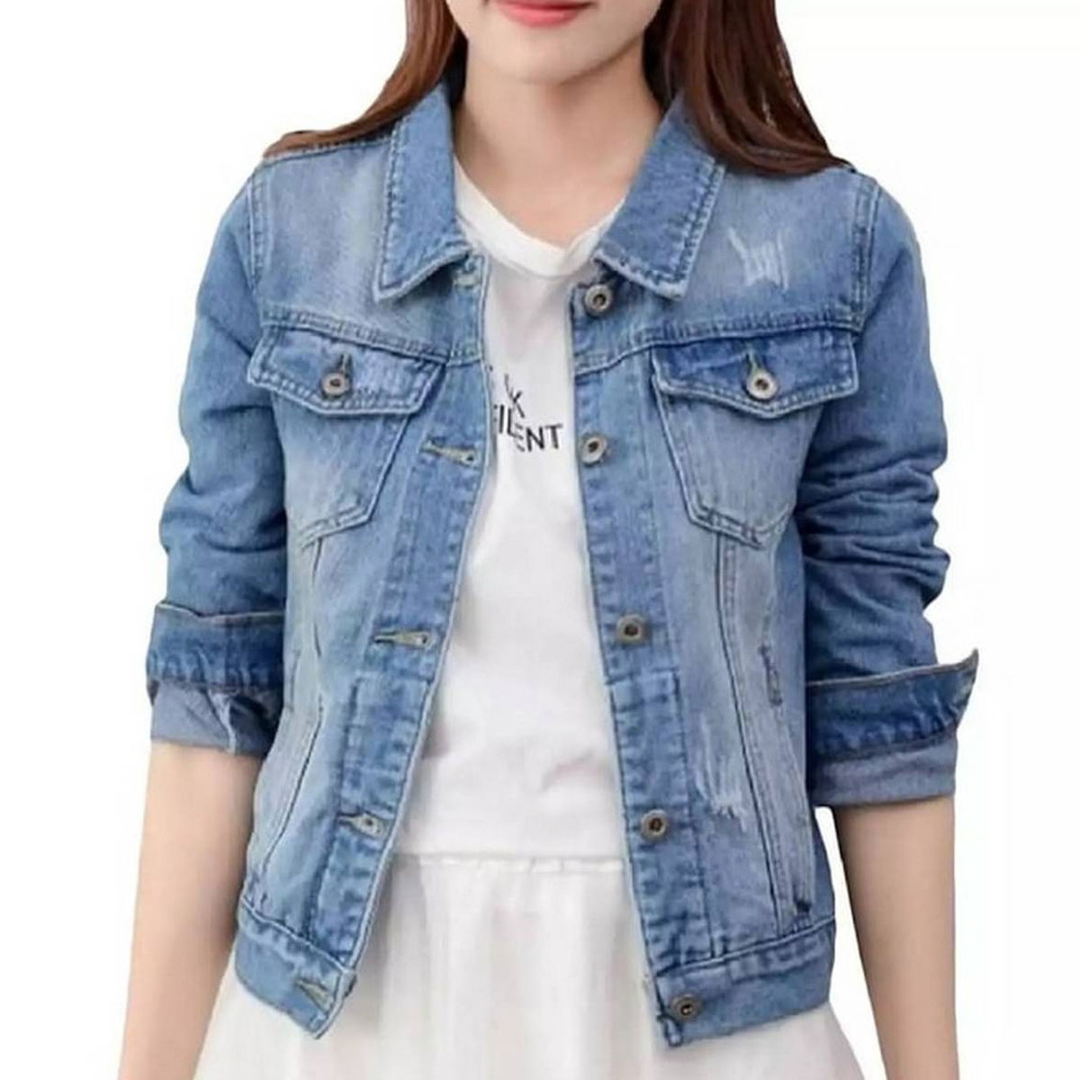 Aggregate more than 145 denim overcoat for ladies super hot dedaotaonec