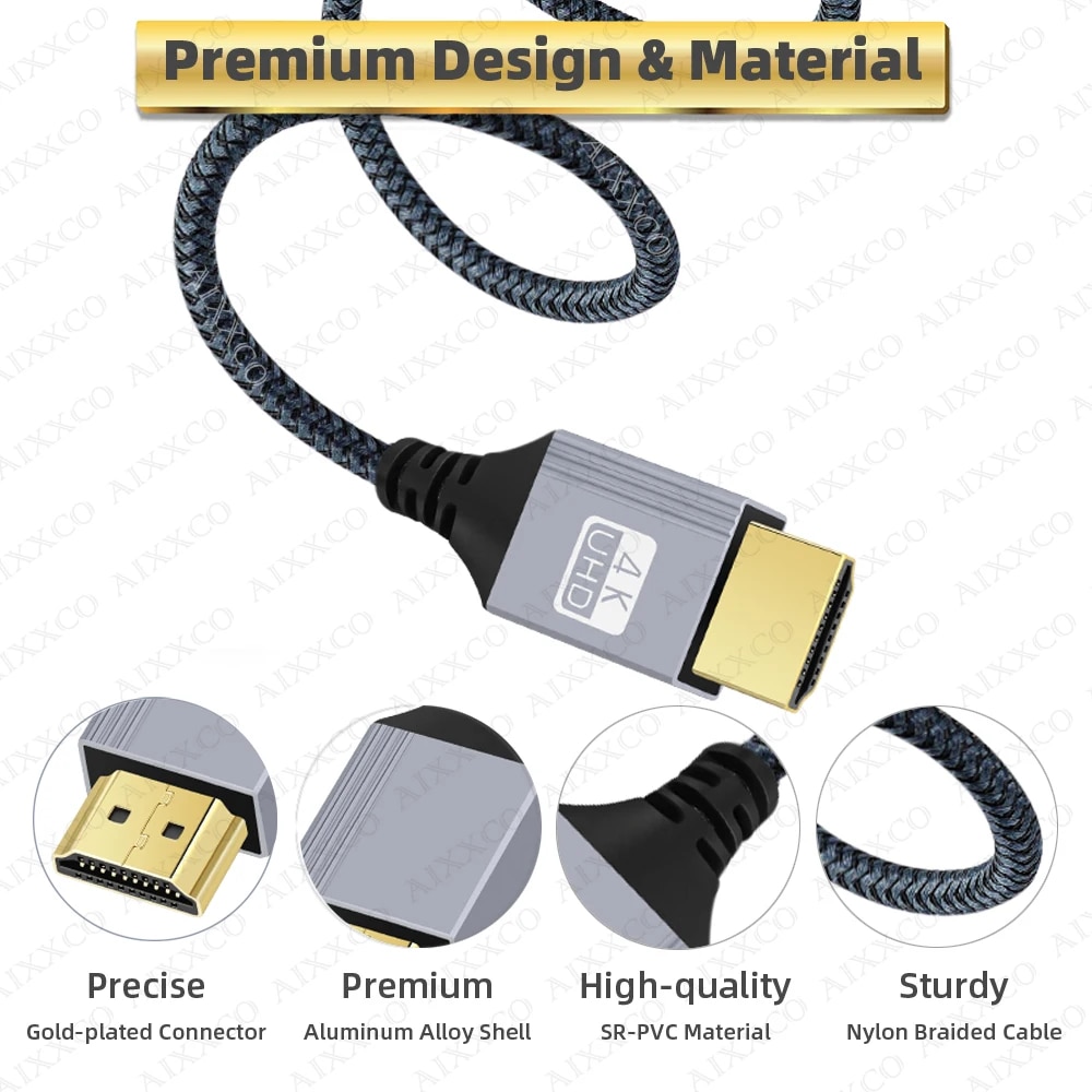HDMI-Compatible Cable 2.0 Wire 4K 60Hz for Xiaomi Xbox PS5 PS4 Laptops HDMI-Compatible Splitter Digital Cable Cord 2m 3m 5m 10m. 