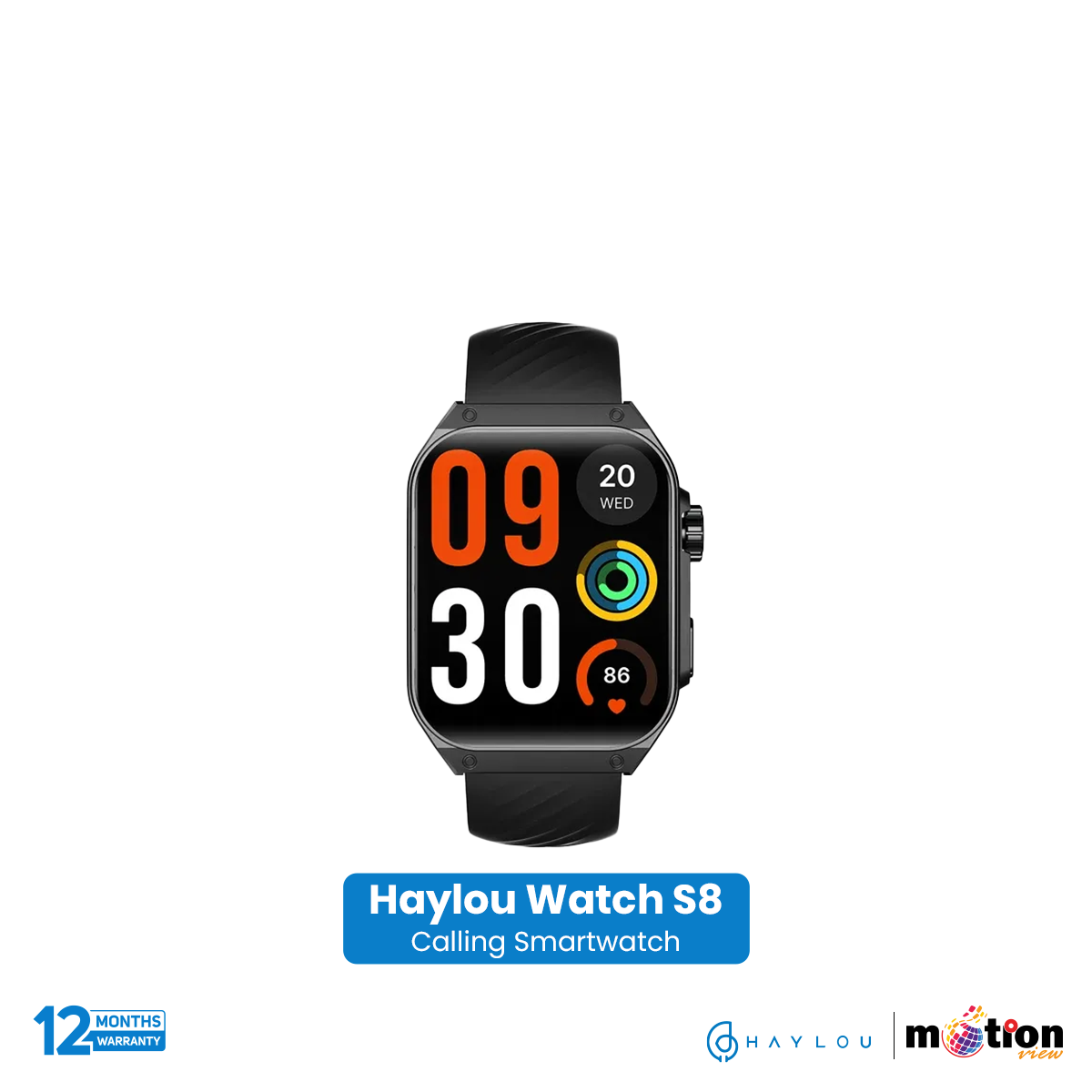 HAYLOU S8 1.96inch AMOLED Curved Screen With AI Voice Assistant Smart Watch