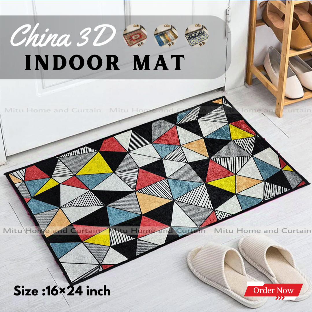 China 3D Door Mat Paposh Doormat Water Absorbent Floor mat 16 * 24 inch anti slip mat Red , Blue , Black , White Indoor mat Room mat Rugs carpet. 