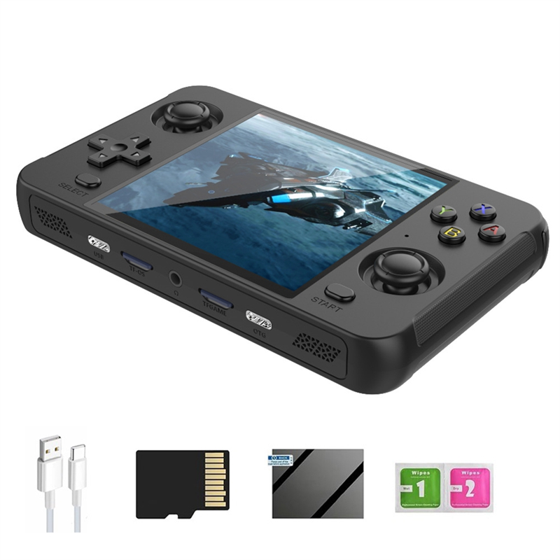 R40S Retro Video Game Console 16GB+128GB WiFi+BT Linux Support for PSP PS1 N64 DC ARCADE Simulator Black