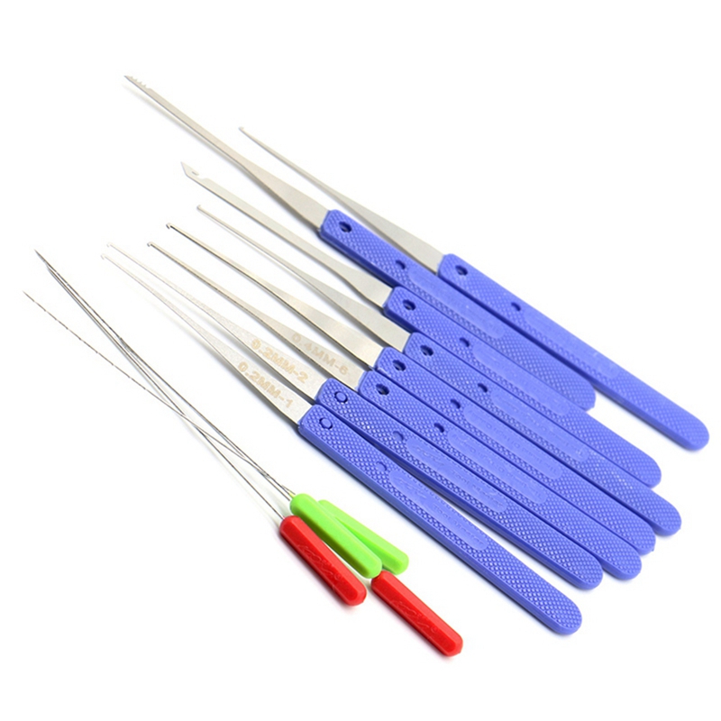 1 Set Locksmith Dismounting Pin Flip Key Tool & 12Pcs Blue Lock Pick Broken Key Remove Auto Locksmith Tool , Key extractor. 