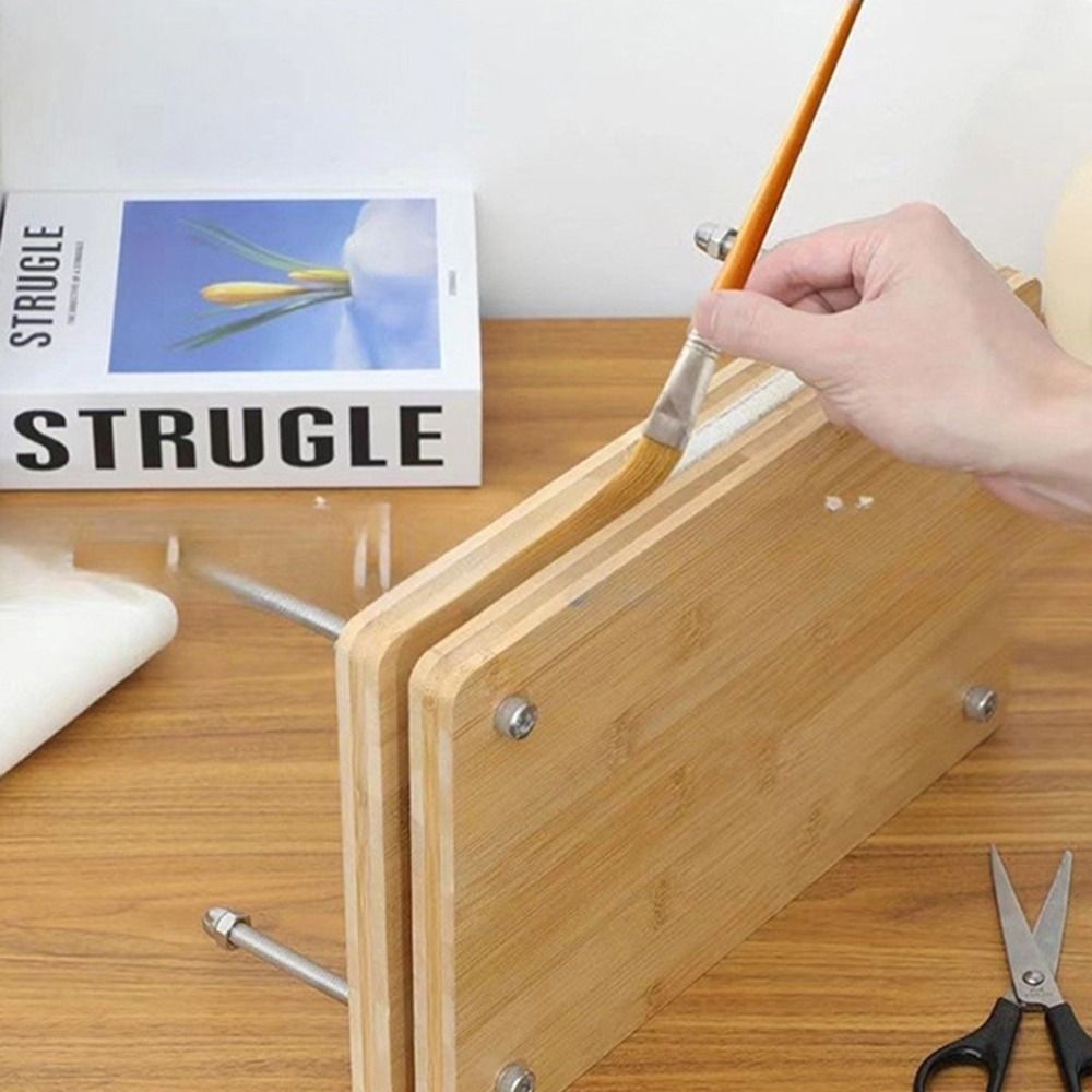 Durable Wooden Bamboo Book Press 2/3 Layer Handmade Paper Book Binding Kits Portable Sturdy Book Press Binding Machine Book Binding Tool. 