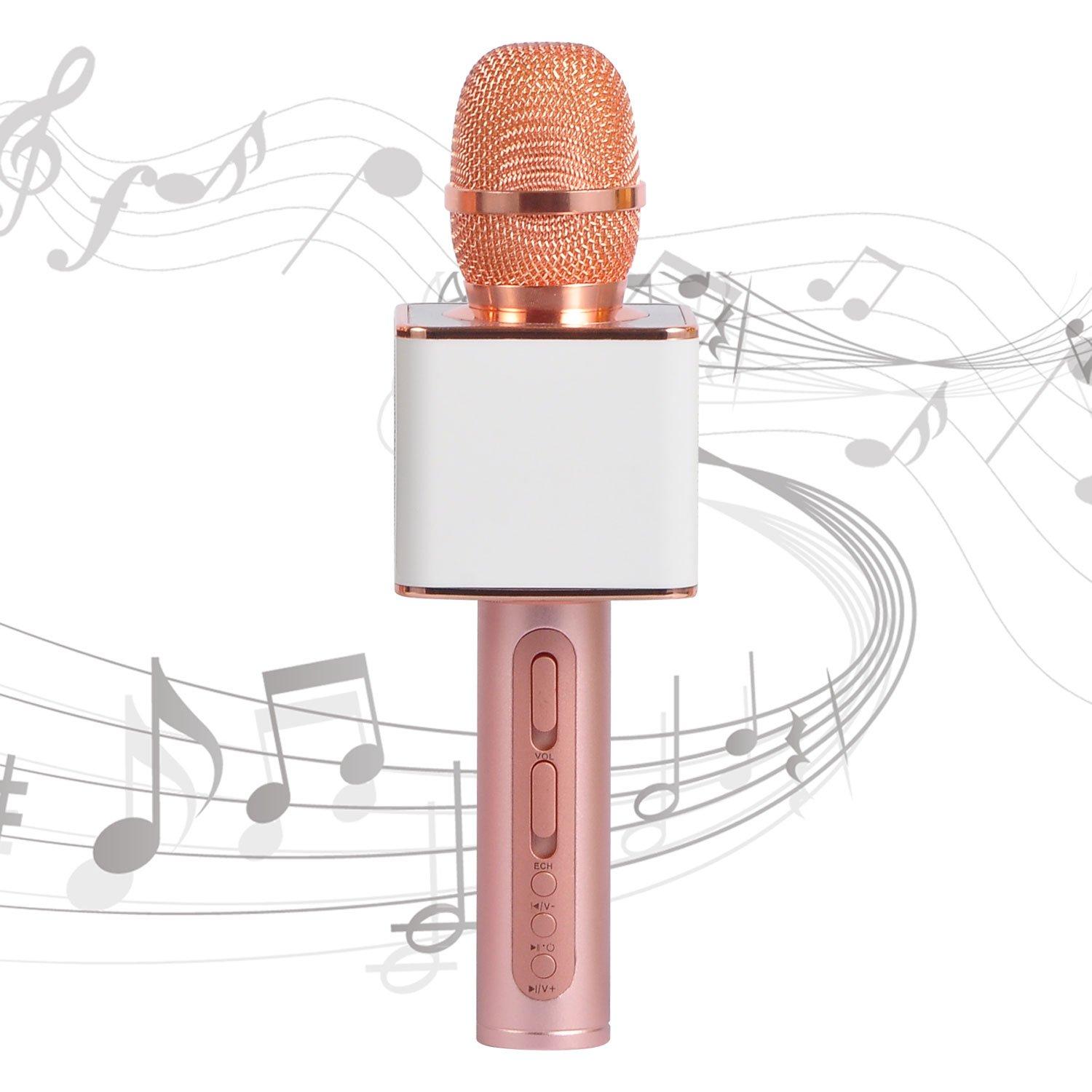 Ysd Wireless Karaoke Microphone Bluetooth Mic Speaker - Black and Red. 