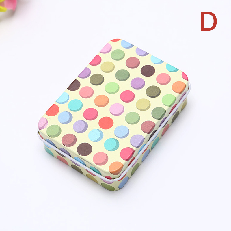 Mini Tin Box With Lid Portable Rectangular Small Storage Container Candy Cases. 