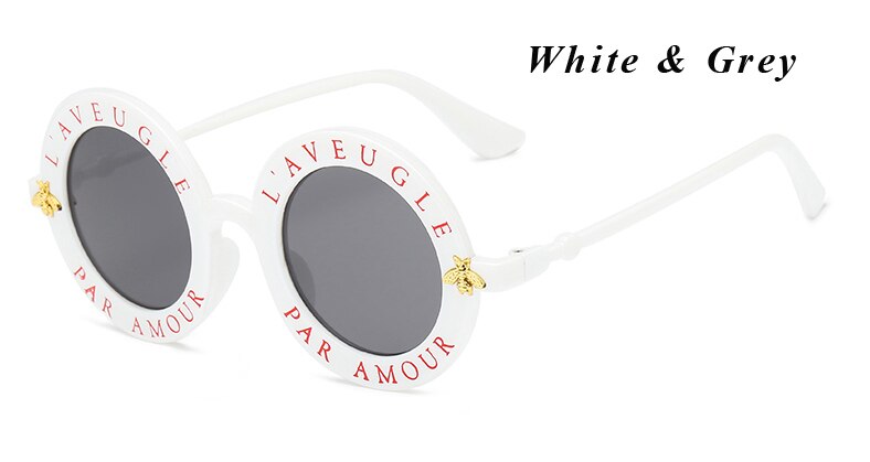 【happy one】Black ClearL'aveugle Par Amour Round Women Distinctive Fashion Unique Brand Designer Retro Sun glasses uv400. 