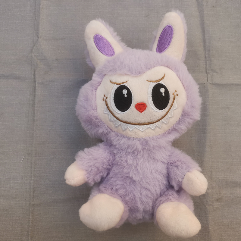 Cross-Border New Automobiles Curtain Cloth Cute Color labubu Pop Mart Stuffed Plush 8 Inch Doll Wholesale in Stock. 