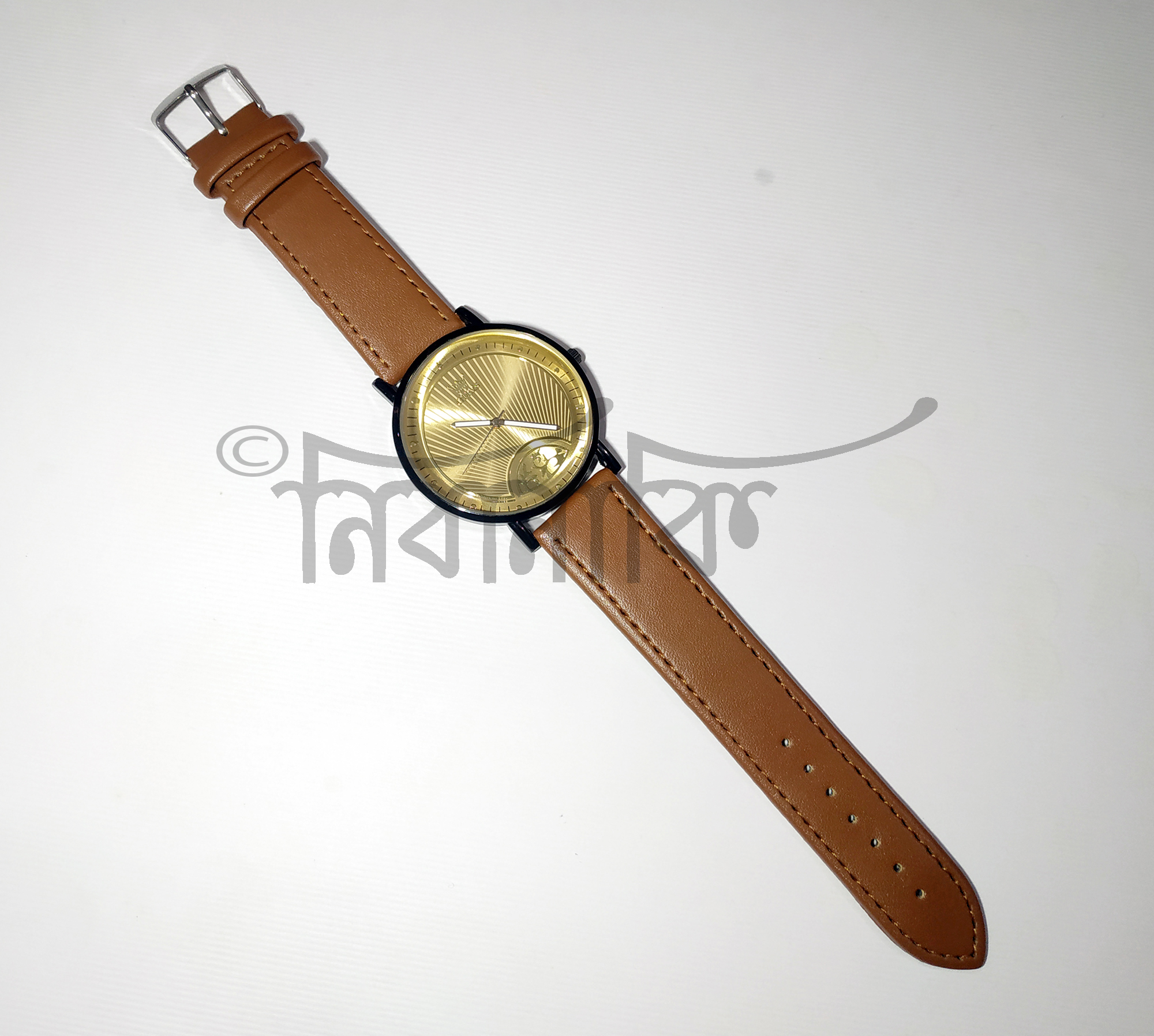 Olives No-4413 Analog Lather Strap Wrist Watch With Extra Battery. 
