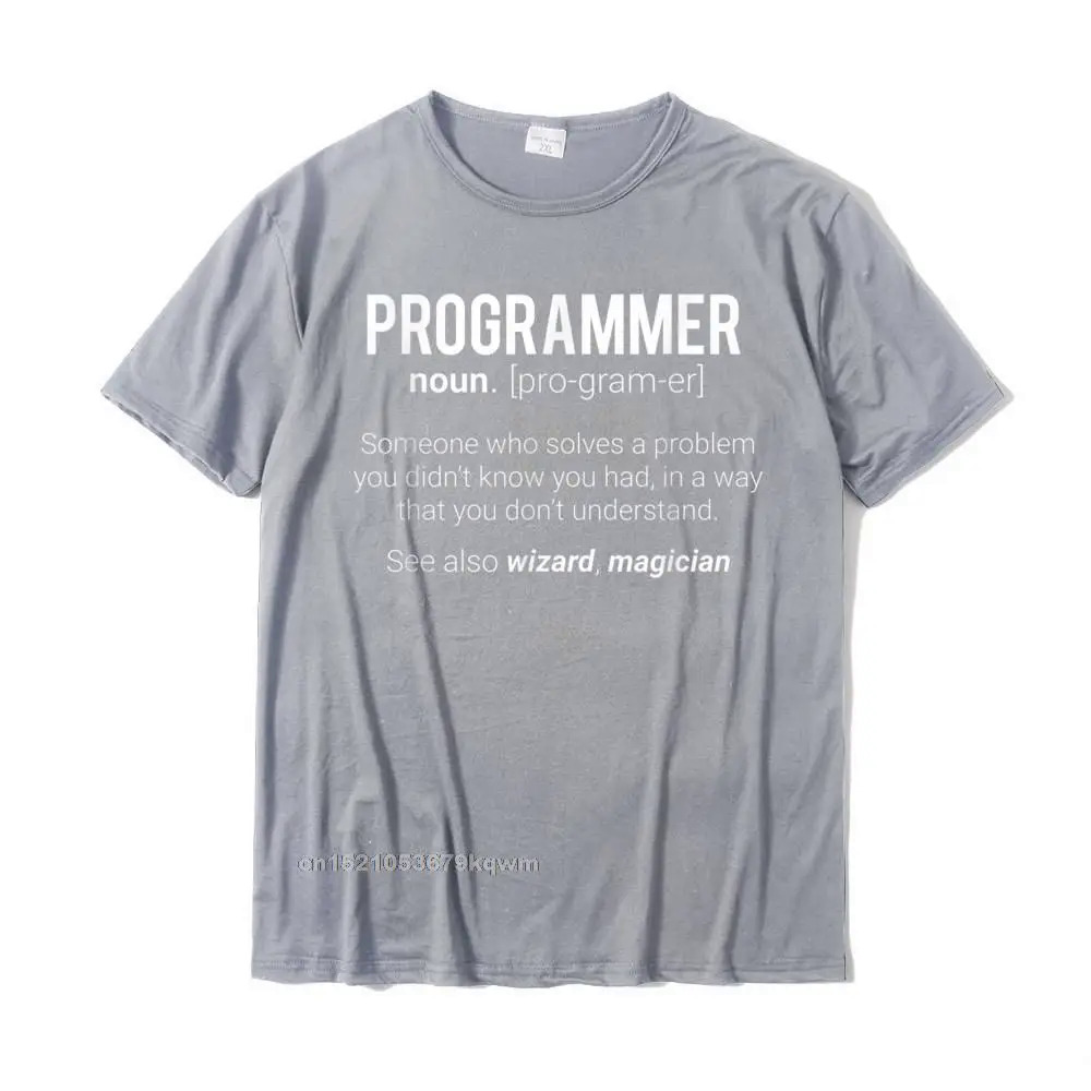 Funny Programmer Meaning Design - Programmer Noun Defintion T-Shirt Design Tshirts Fashionable Cotton Men Tops Shirts Family. 