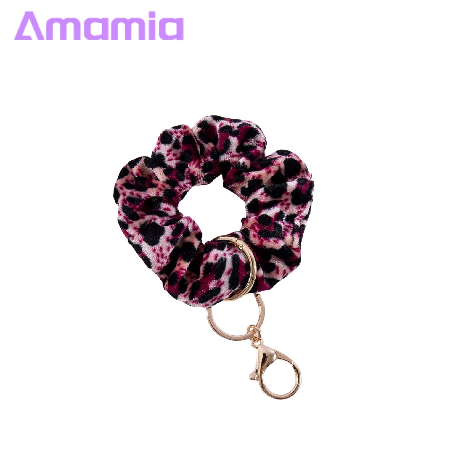 Amamia Scrunchie Wristlet Key Holder Portable Hair Tie Wrist Bracelet Keychain. 