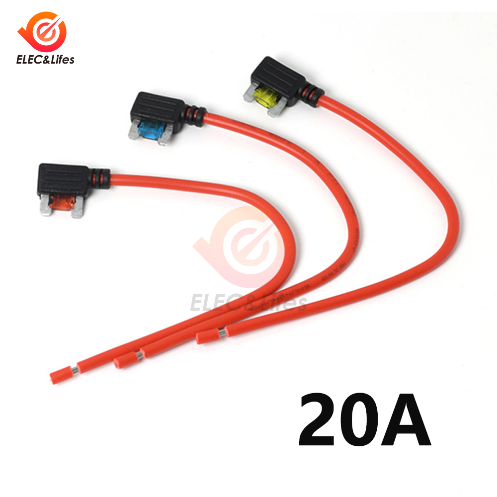 3Pcs 32V 10A 15A 20A Car Fuse Holder Add-a-circuit TAP Adapter Micro Standard ATM APM Blade MINI Medium Simple Safety Device