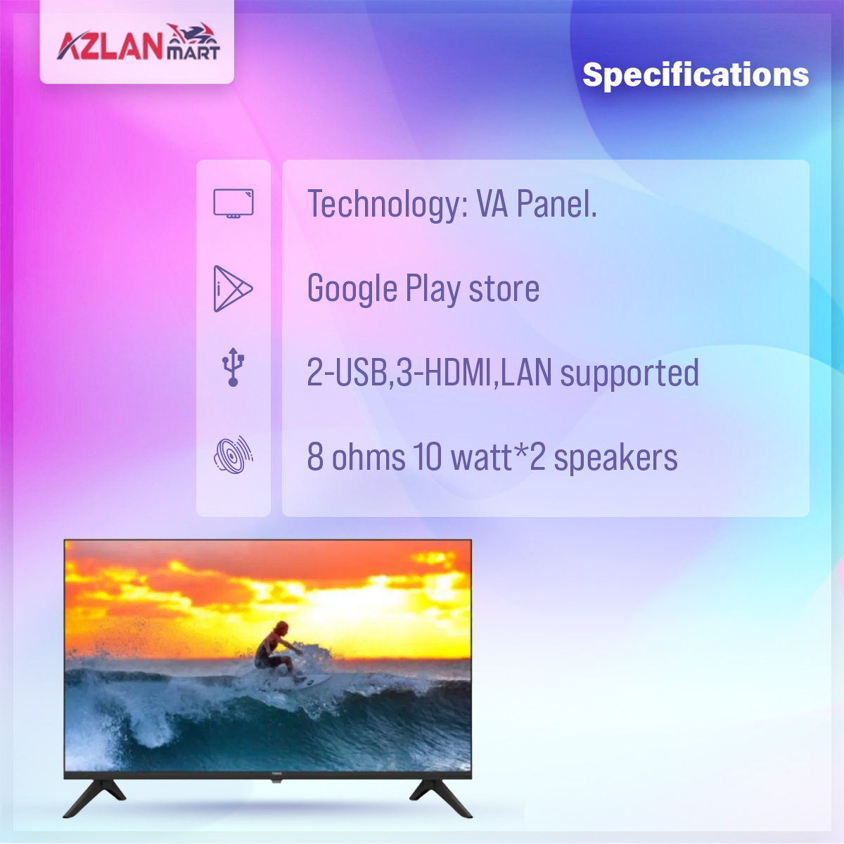 VISION 24 INCH LED TV  S1 Pro / G02 OFFICIAL WARRYNTEE. 