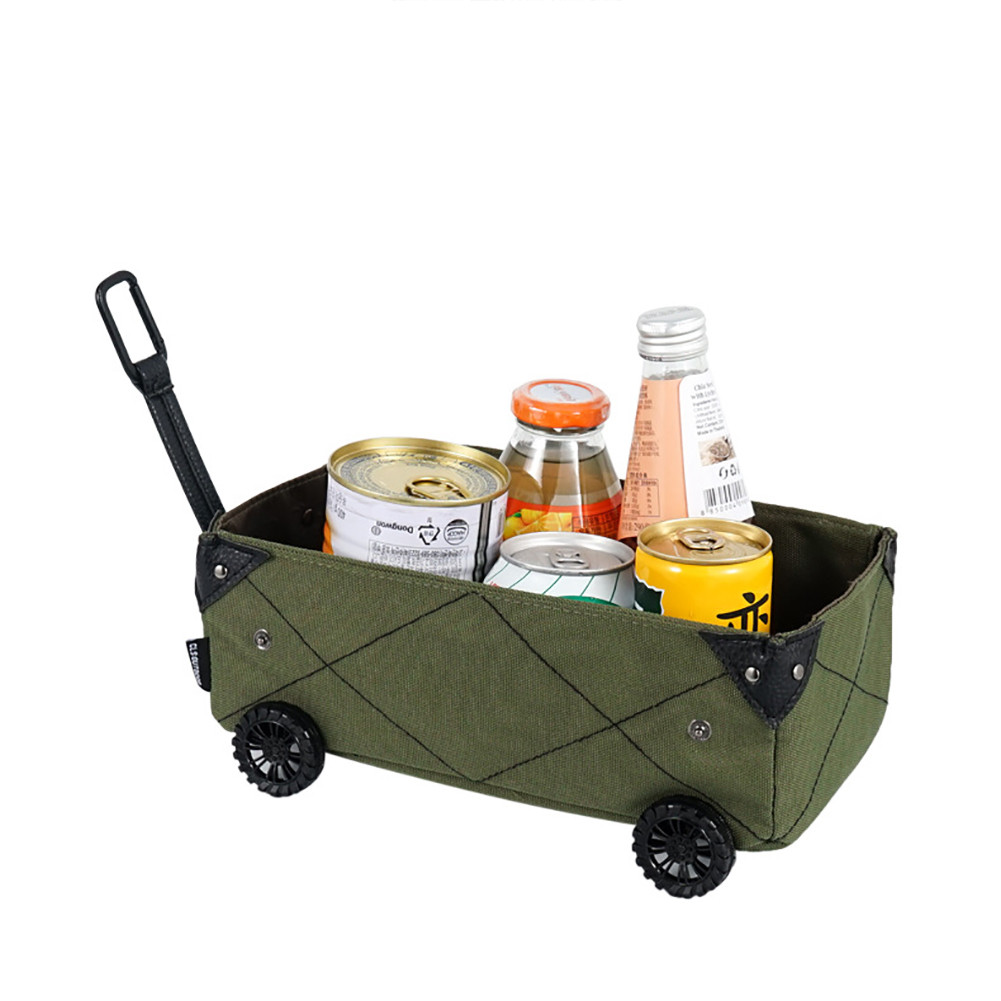 GC Collapsible Utility Cart, Foldable Wagon Cart With Wheels, Multi-Purpose DIY Car Tissue Box, Outdoor Utility Wagon For Garden Picnic BBQ Party. 