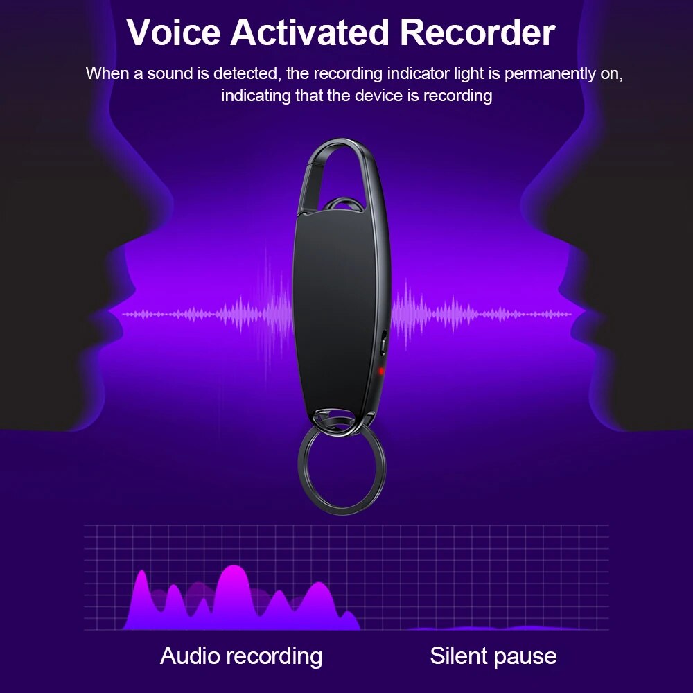 Vandlion V13 Portable Voice Activated Recorder 32G 64GB Dictaphone Professional Recording MP3 Flash Drive Digital Audio Record. 