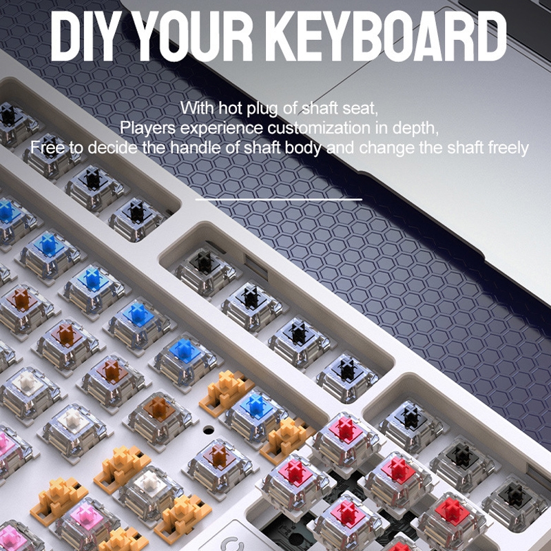 ZIYOU LANG K87 87-Keys Hot-Swappable Wired Mechanical Keyboard, Cable Length: 1.5m, Style: Red Shaft (Micr-light White Light). 