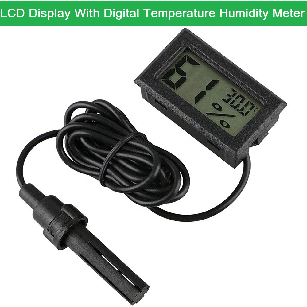 Temperature Humidity Sensor Digital LCD Display With Temperature Humidity Meter Gauge Thermometer Hygrometer Temperature Sensor Outdoor Cables Sensor