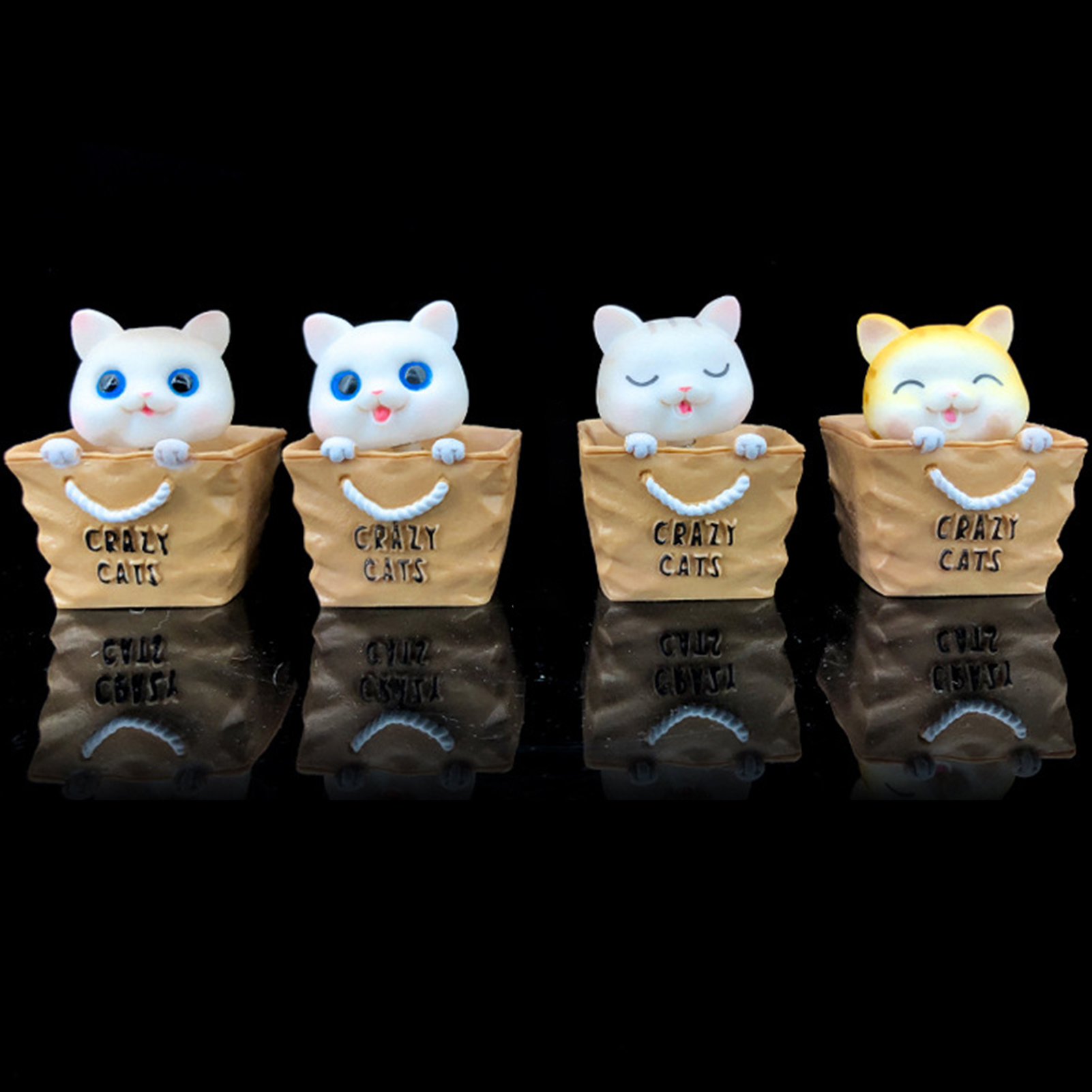 Nodding Cat Toys No Deformation Dashboard Bobble Head Cat Toys. 
