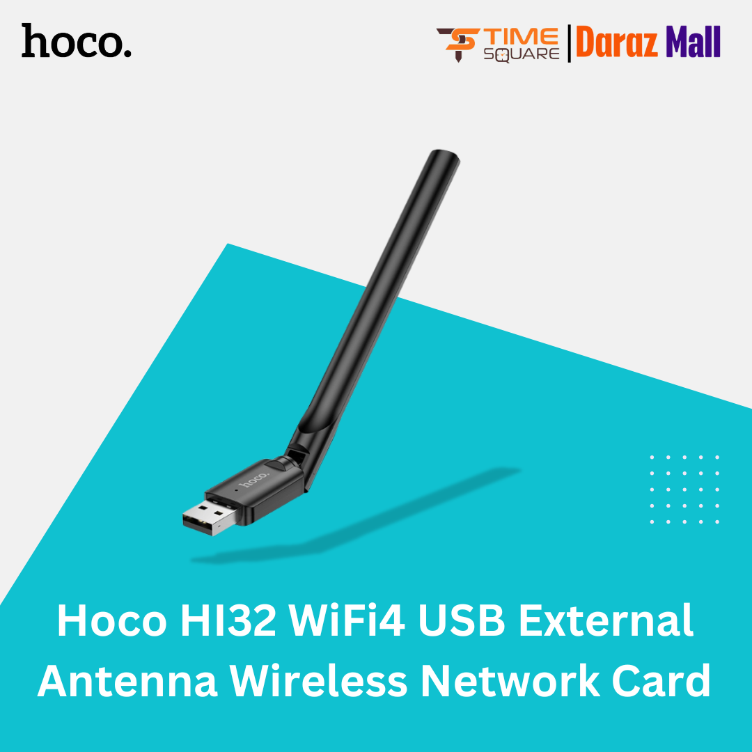 Hoco HI32 WiFi4 USB External Antenna Wireless Network Card- Time Square