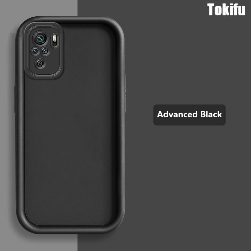 Tokifu For Redmi Note 10  New Angel Eye Staircase Silicone Protective Case Solid Color Series All Inclusive Anti Drop Soft Case. 