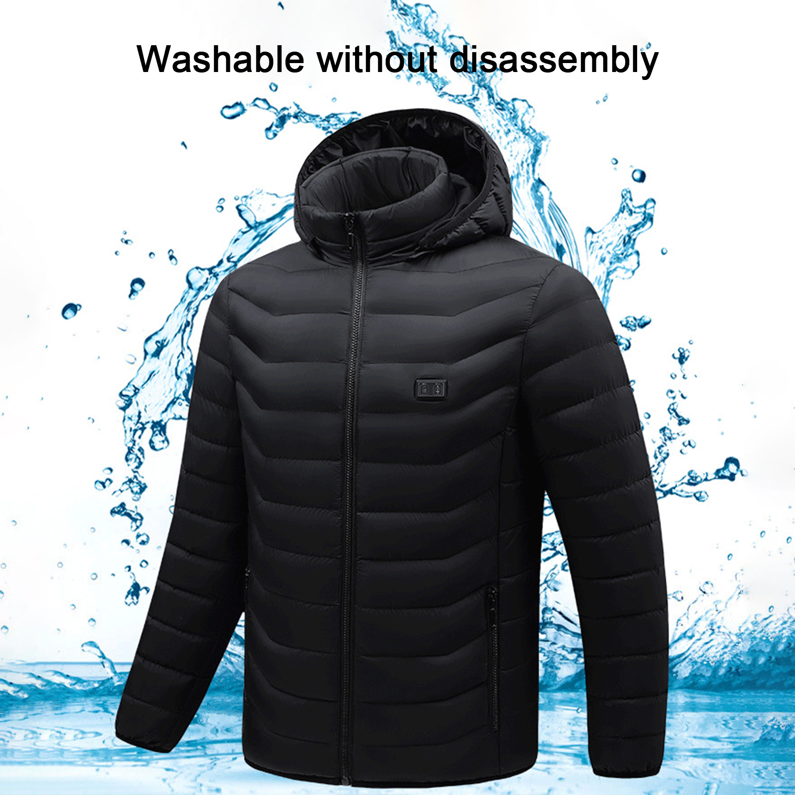 Men Heated Coat Stay Warm All Winter with Usb Rechargeable Heated Jacket 3 Temperature Settings Hooded Washable Perfect for Cold Weather Thermal Heated Coat. 