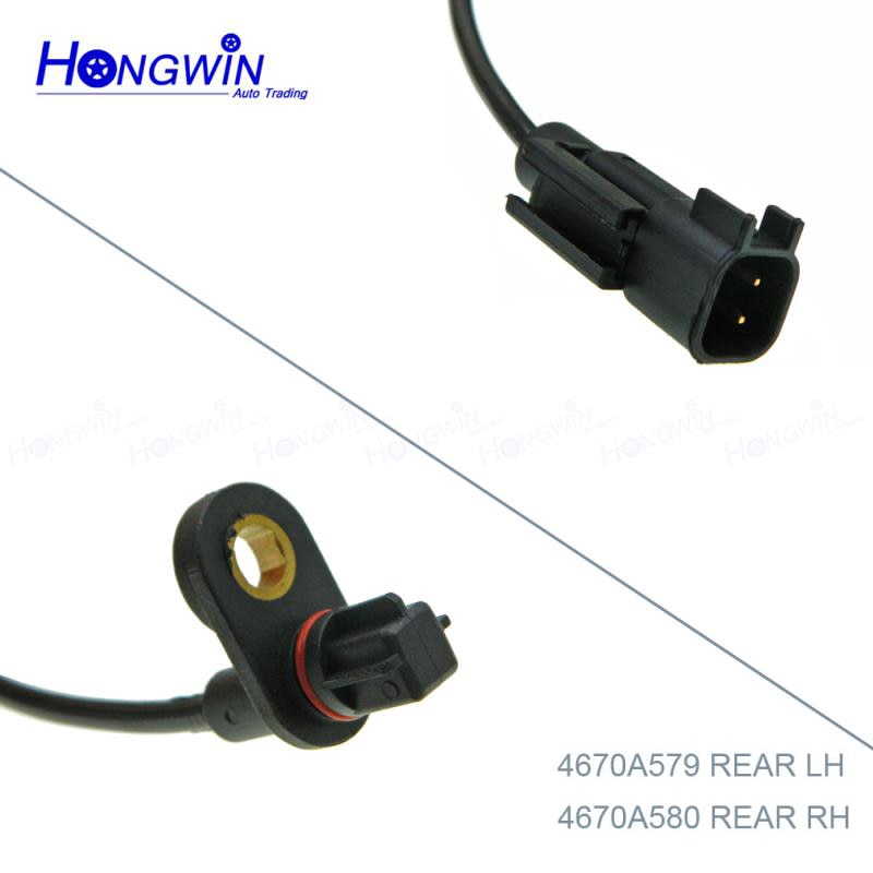 One Set Front Rear Left Right Wheel Speed ABS Sensor For Mitsubishi Lancer Outlander OEM NO 4670A576,4670A575,4670A580,4670A579-REAR LH. 