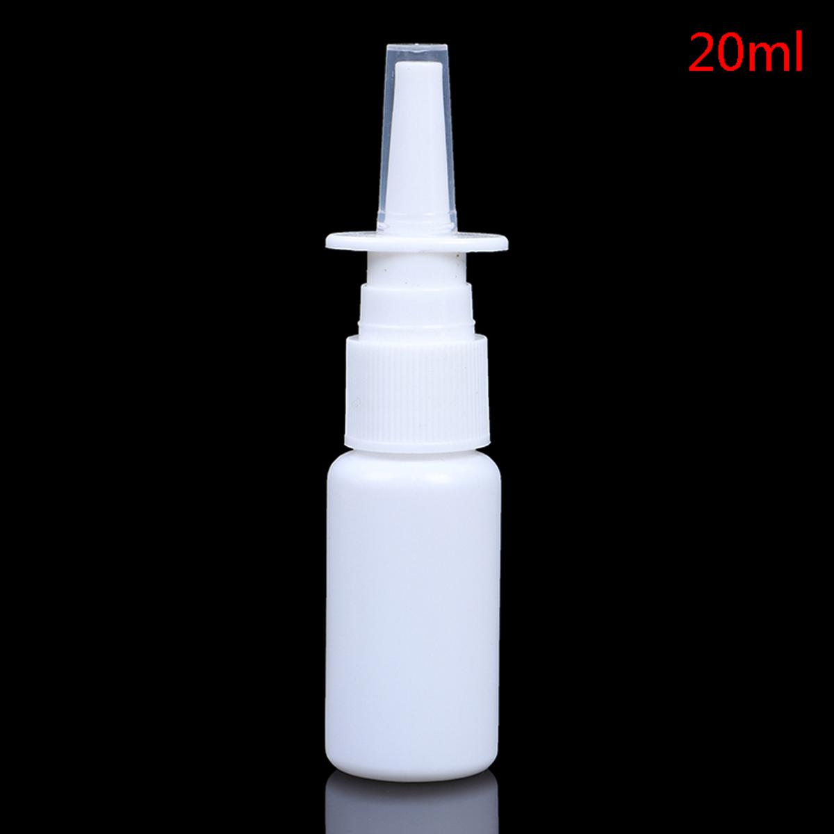 10/20ml/30ml Empty Plastic Nasal Pump Spray Bottles Sprayer Mist Nose Refillable  Travel Size Container