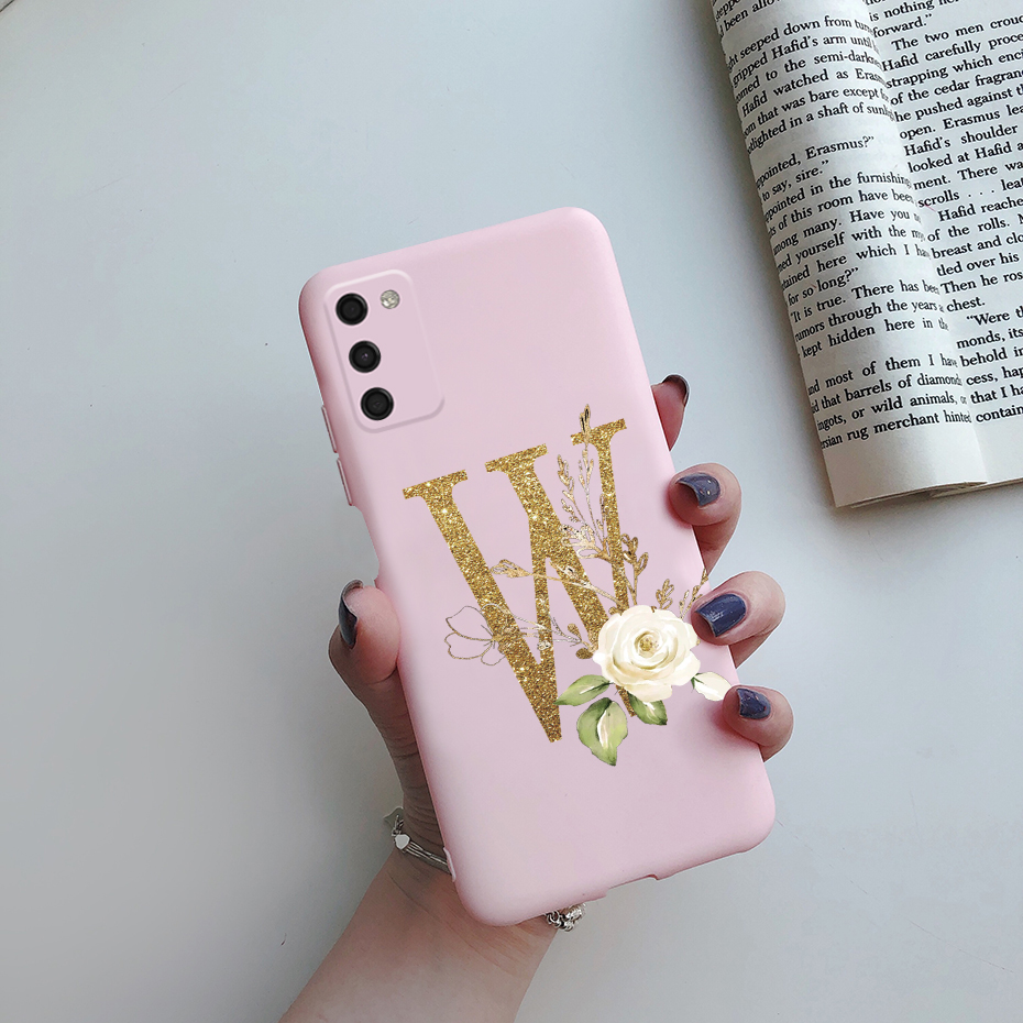 For Samsung Galaxy A03s Case SM-A037F Soft Silicone Cute Letters Back Cover For Samsung A03s A 03s 03 s A037F Phone Cases Bumper. 