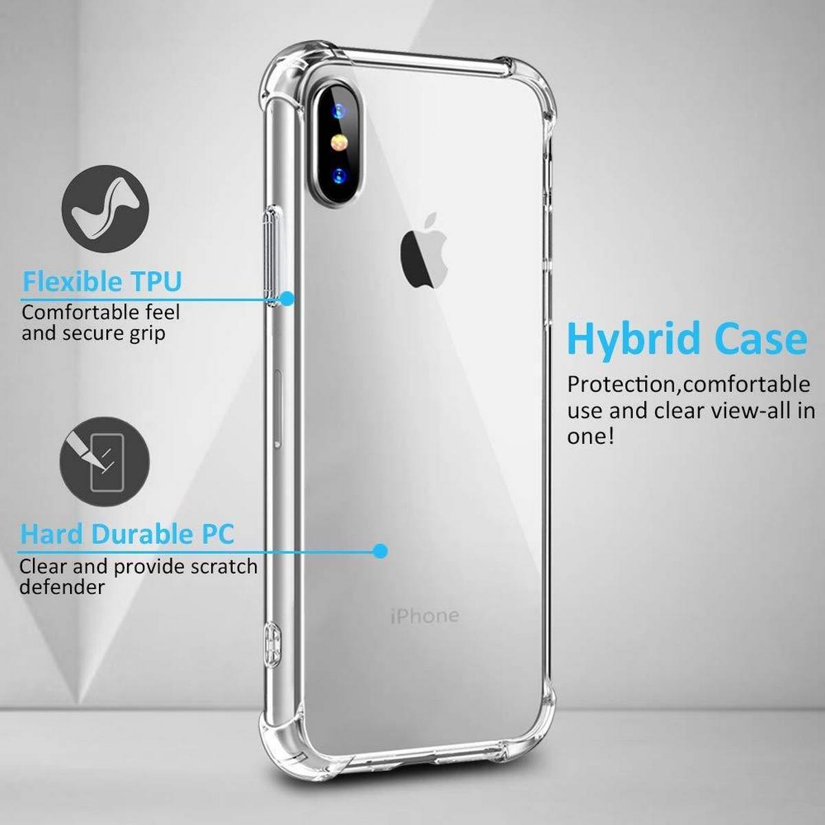 For Apple iPhone X / Apple iPhone XS CRYSTAL CRACK ORIGINALS SOFT CASE CASING CLEAR TPU COVER