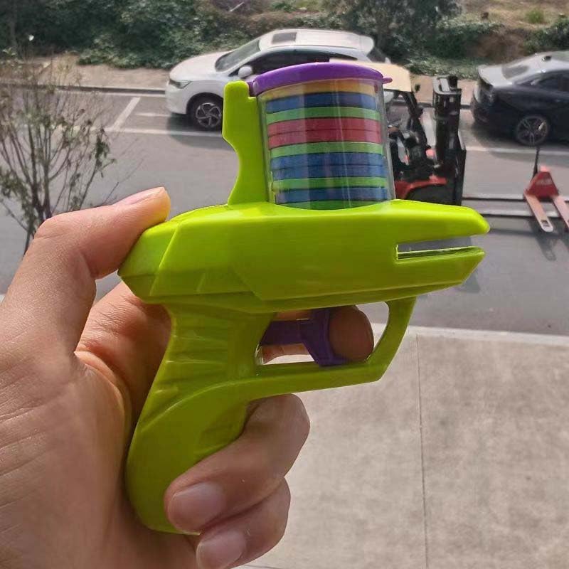 Disc Launcher Shooter Toy Gun with 1 Gun and 15 Frisbees,Creative Gift for Outdoor Picnics and Playtime with Friends Suitable for Ages 6 and up. 