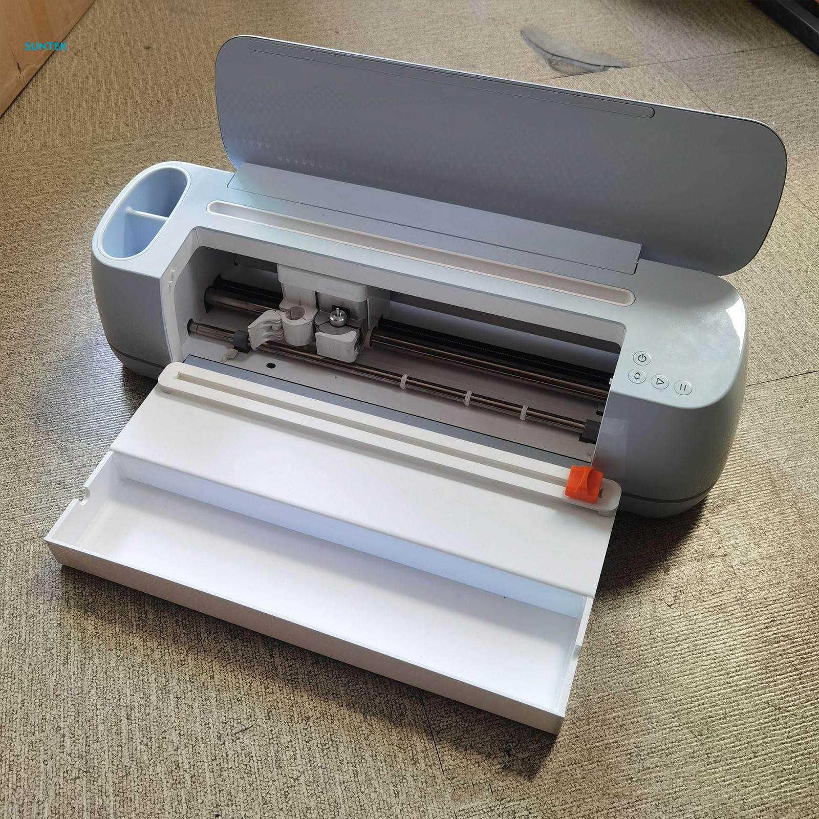 Vinyl Roll Holder with Built in Trimmer Durable Roll Holder with Cutter for Office. 