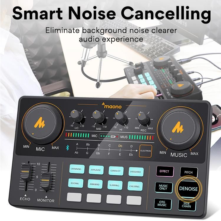 MAONO AU-AM200 S1 MAONOCASTER--Lite Studio Live Broadcast Sound Card Set (Official Product). 