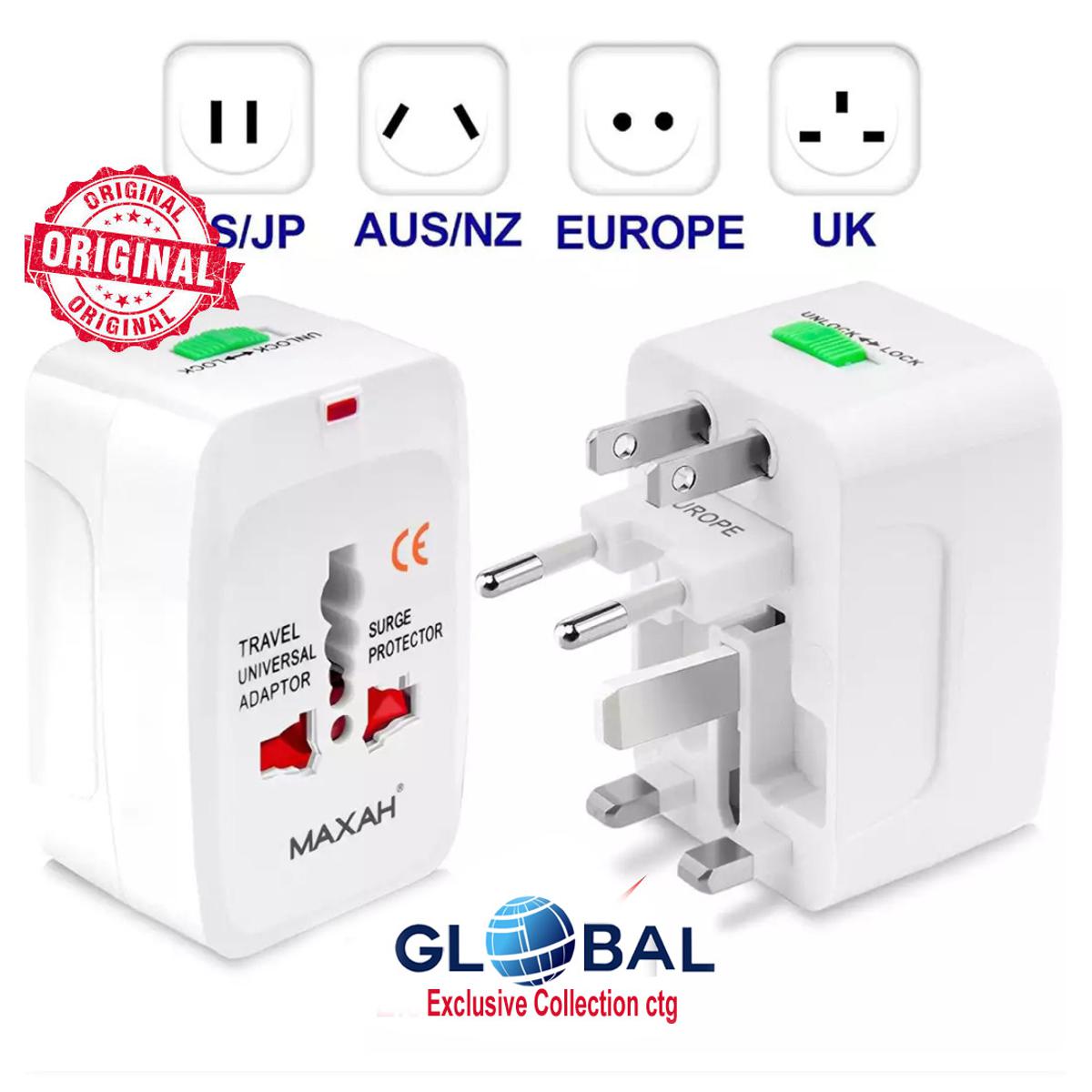 Multi Pin Socket international Adapter, Travel Adapter Plug universal compatible over 150 Countries