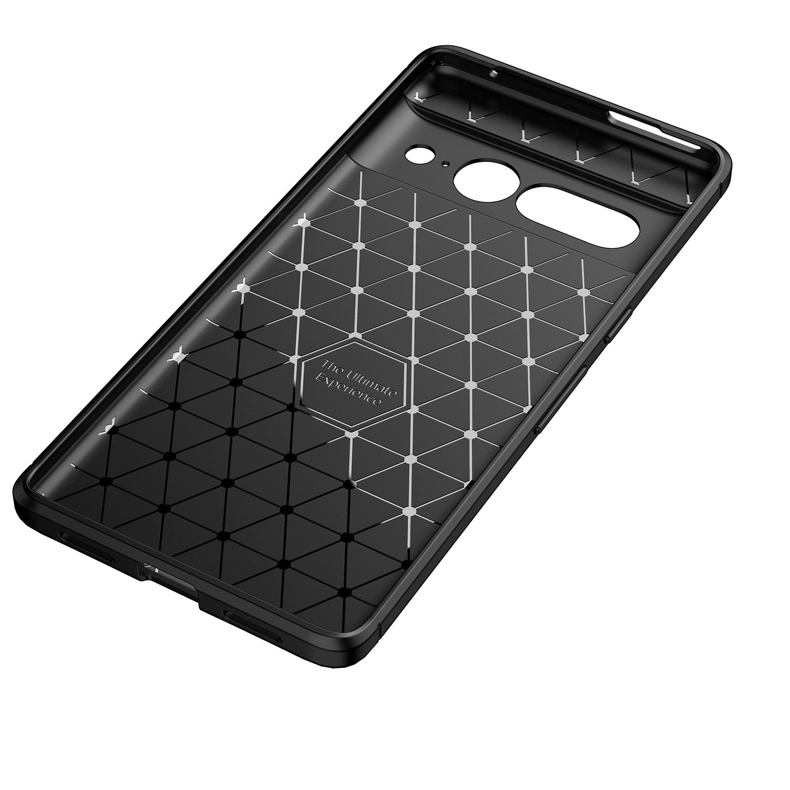 Phone Case For Google Pixel 7 Pro Carbon Fiber Texture Shockproof TPU Phone Case. 