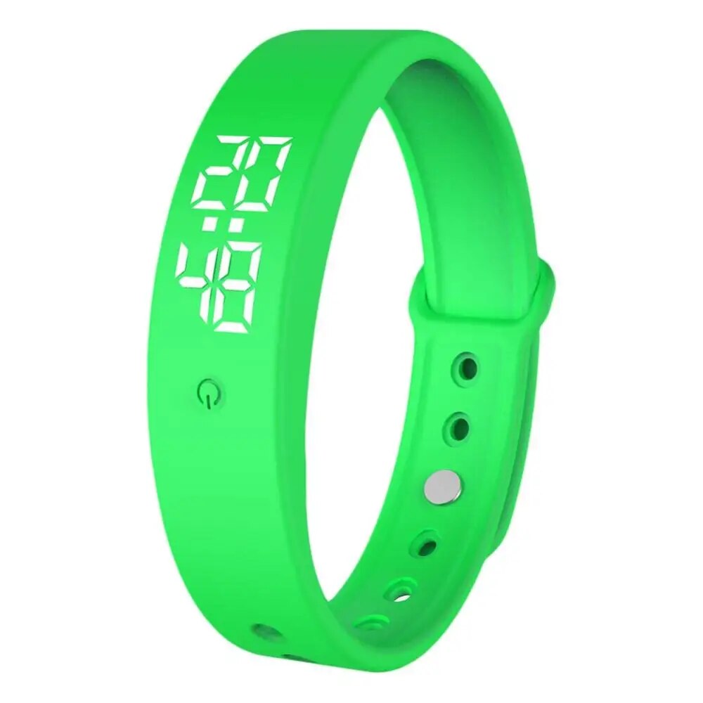 Wristband V9 Body Temperature Monitor Thermometer Vibration Alarm Smart Bracelet. 