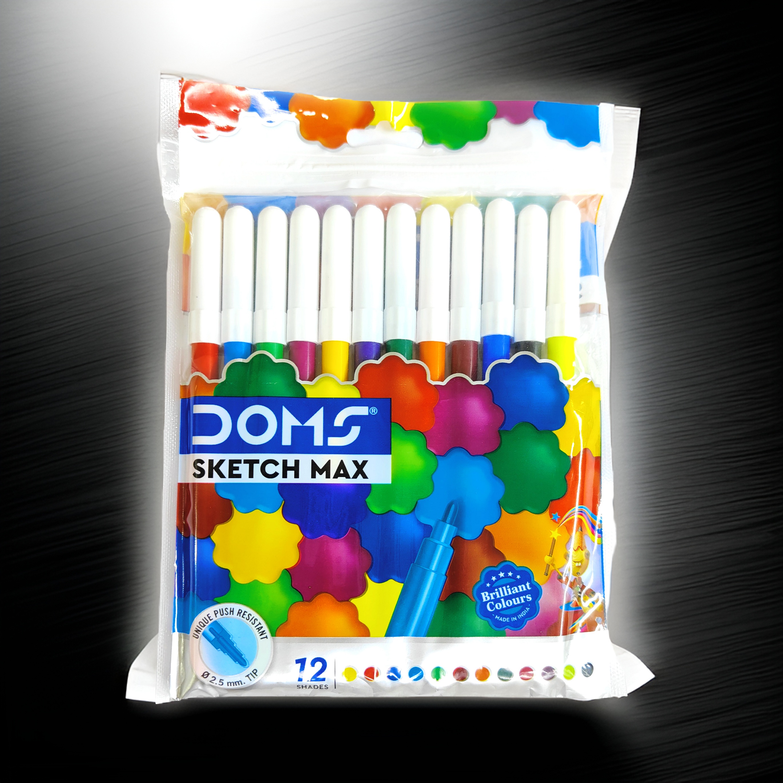 Doms Sign Pen 12 Colour (full size) Sketch Pen, Signature Pen. 