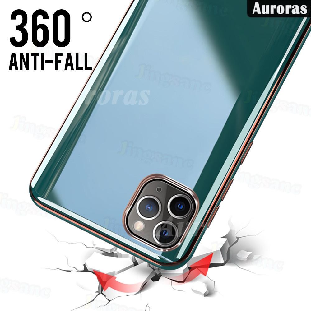 Phone cover For Vivo Y18 Y18S case shell Luxury Shockproof Straight Edge Soft TPU Double-Sided Electroplating Bumper For vivo Y18 Y18S Cases Housing. 