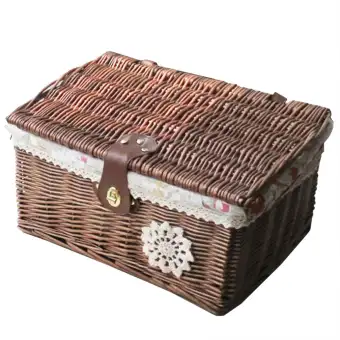 Wicker Storage Box Home Wicker Storage Basket Storage Box With Lid