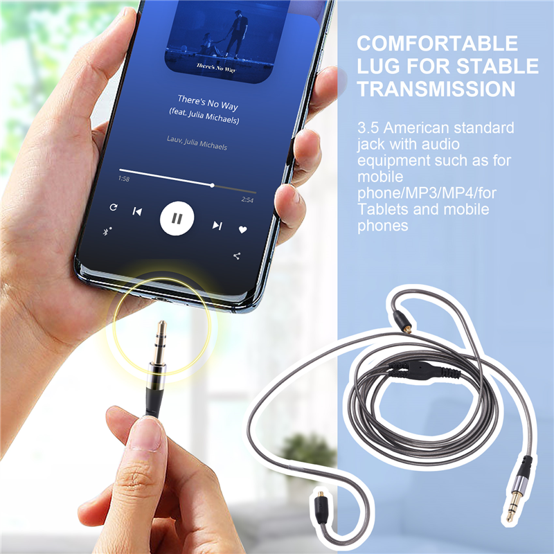 DIY Ie800 Headphone Cable Single Crystal Copper Wires, for SE215/315
