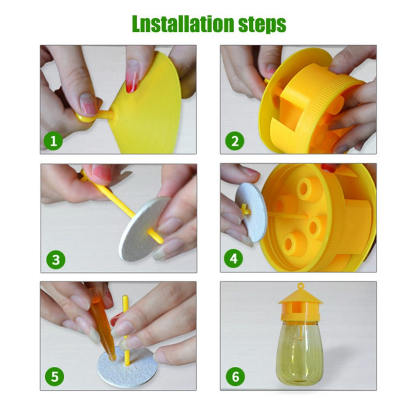 1 PCS Wasp Trap Fruit Fly Flies Insect Bug Hanging Honey-Trap Catcher Killer Layor. 