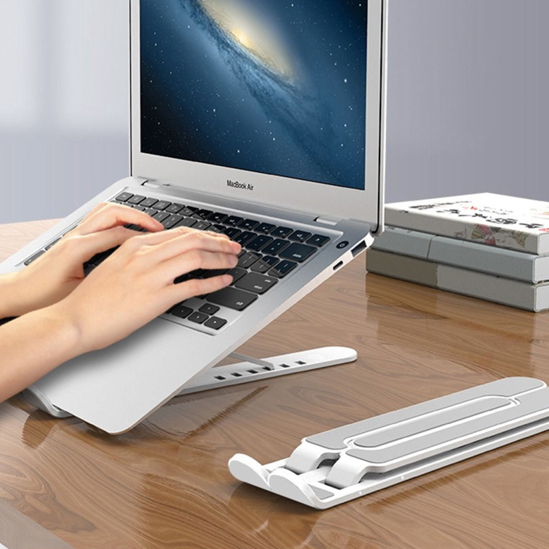 Adjustable Plastic Laptop Stand Portable Foldable Height Adjustable Notebook Computer Stand. 