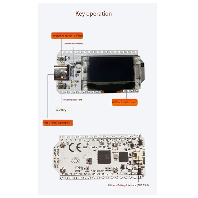 ESP32 OLED WiFi Kit ESP 32 OLED Display WiFi+Bluetooth Internet Development Board for. 