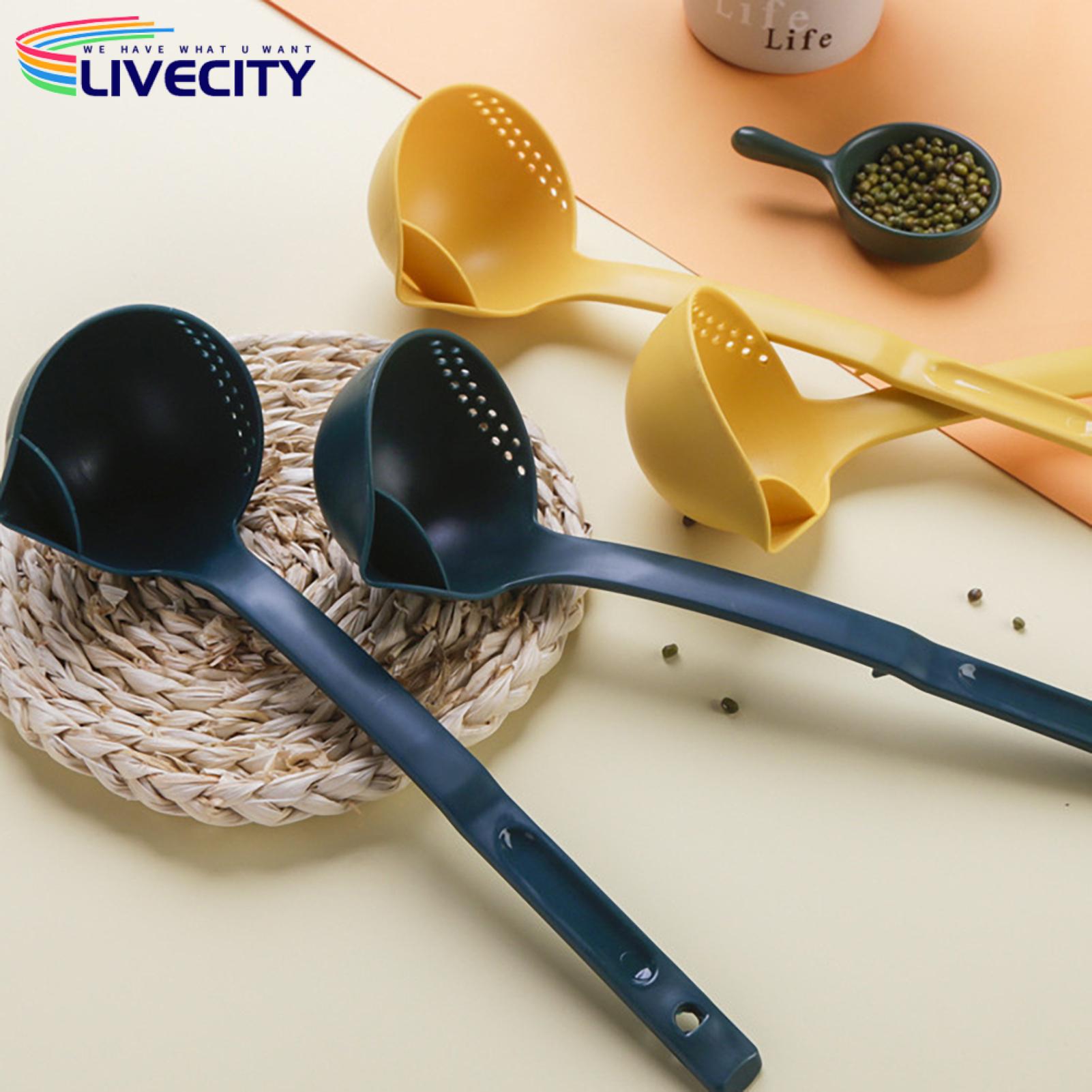 Soup Separation Spoon Efficient Oil-separating Spoon for Safe Easy Cooking Long Handle Food-grade Pp Material Perfect for Hot Pot. 