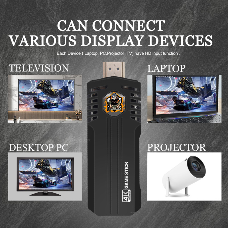 X8 Pro Retro Video Game Console 64G 30000+ Games Emuelec 4.5 Wireless Gamepad 40+ Emulator Game Stick 4K for N64/PSP/SNES. 